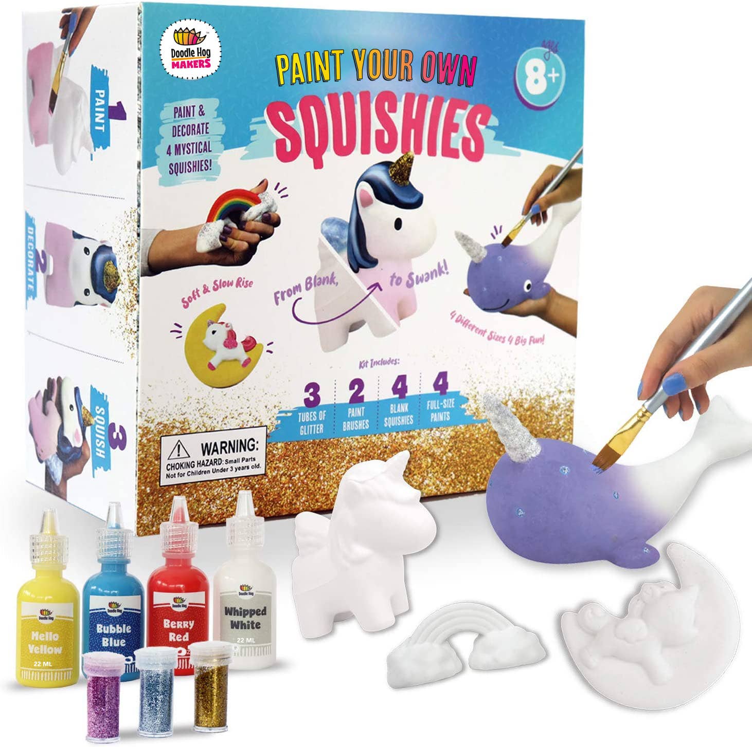 Unicorn Gifts for Girls | Arts and Crafts for Girls Ages 6-8-12 | Paint  Your Own Squishies Kit | Unicorn Toys Squishy Painting Kit