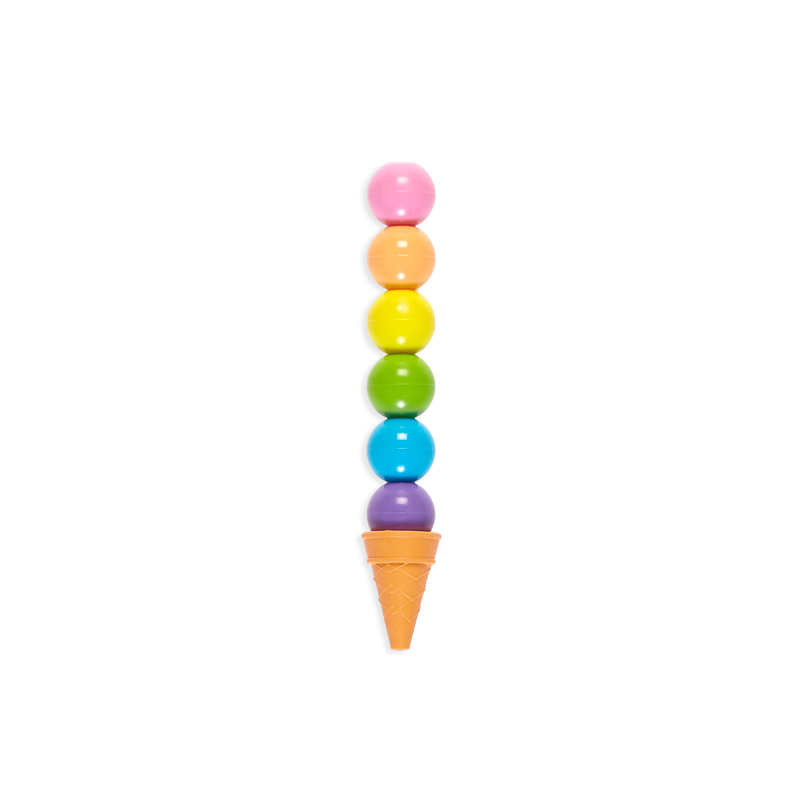 Rainbow Scoops Stacking Erasable Crayons
