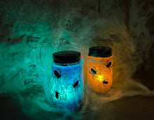 Load image into Gallery viewer, Totally Spooky Spider Night Light Jars Set
