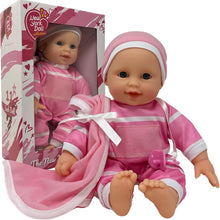 Load image into Gallery viewer, Doll Collection 11&quot; Doll Striped W/ Pacifier  Caucasian
