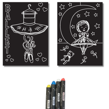 Load image into Gallery viewer, Chalkboard MiniMats Ballerina Coloring Kit
