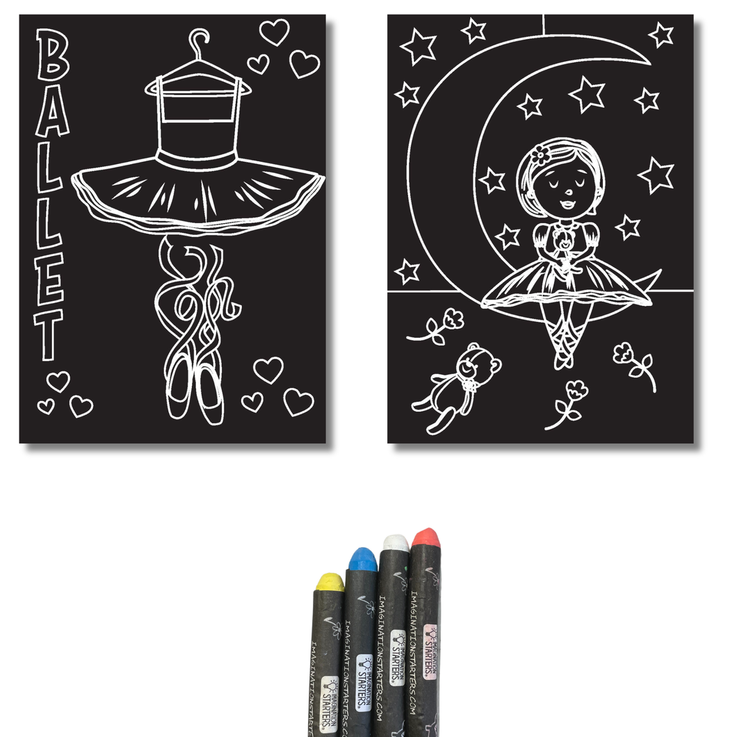 Chalkboard MiniMats Ballerina Coloring Kit