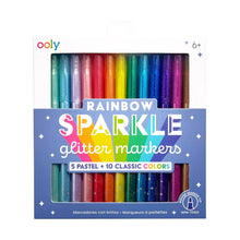 Load image into Gallery viewer, Rainbow Sparkle Glitter Markers - Set of 15
