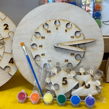 Load image into Gallery viewer, Wooden DIY Clock Craft
