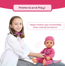 Load image into Gallery viewer, Interactive 16” Baby Doll Toy Doctor Kit
