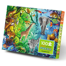 Load image into Gallery viewer, 100 pc Jungle Paradise Holographic Foil Puzzle
