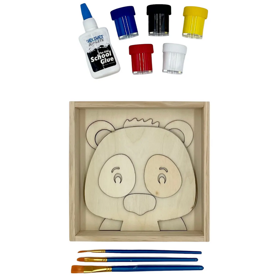 Wooden Panda Paint & Stack Puzzlers