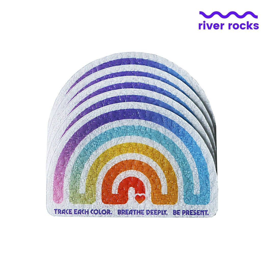 Follow Your Heart River Rocks Texture Calm Strips