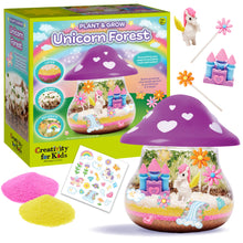 Load image into Gallery viewer, Plant &amp; Grow Unicorn Forest Terrarium Craft Kit for Kids
