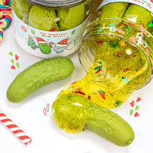 Load image into Gallery viewer, The Christmas Pickle Clear Slime
