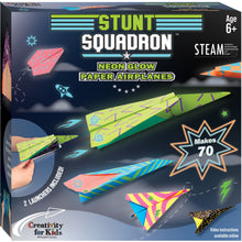Load image into Gallery viewer, Stunt Squadron: Neon Glow Paper Airplanes
