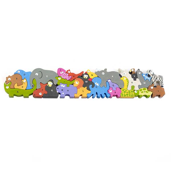 Jumbo Wooden Animal Parade A to Z Puzzle