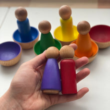 Load image into Gallery viewer, Toddler Rainbow Sensory Play, Montessori Waldorf Wooden Toys
