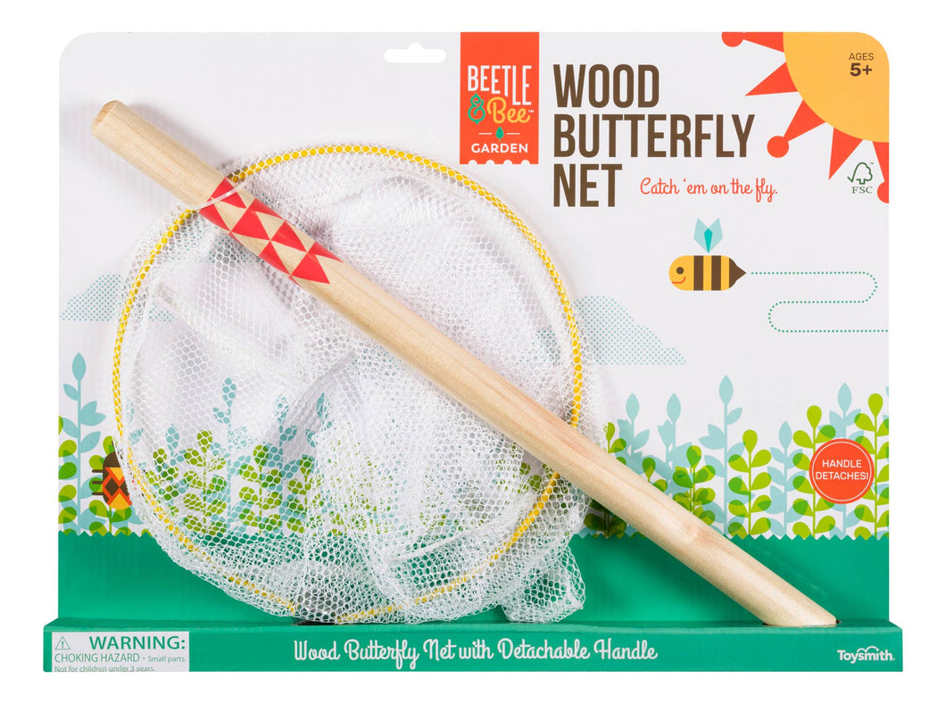 Beetle & Bee Garden - Wooden Butterfly Net