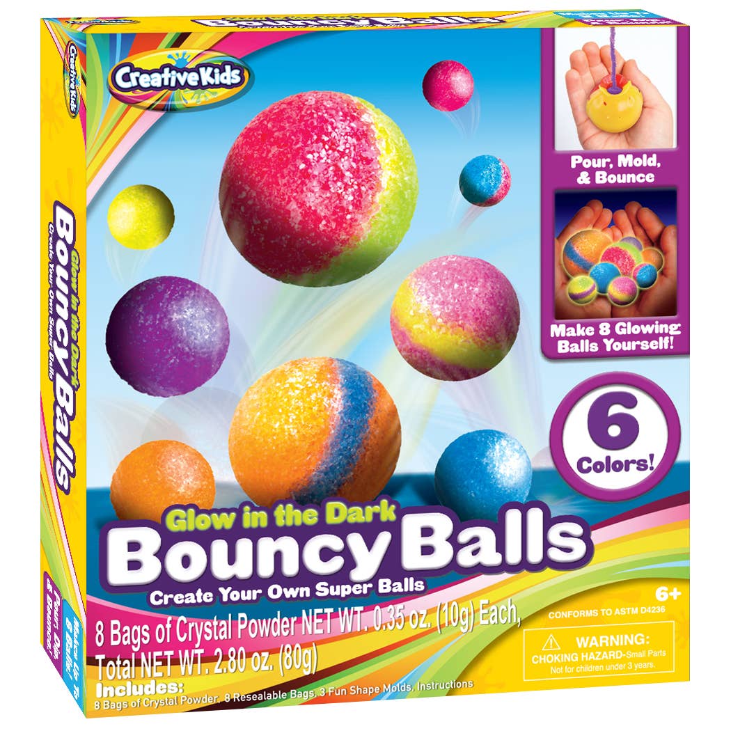 Glow in the Dark Bouncy Balls For Kids 6+