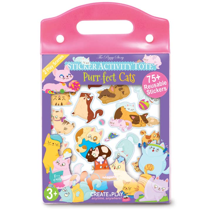 Purrfect Cats Sticker Activity Tote