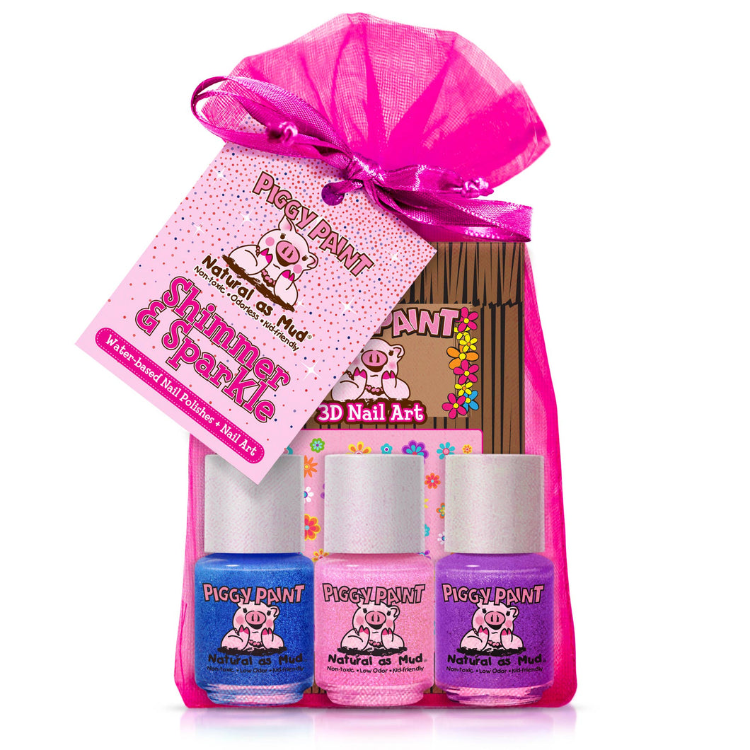 Shimmer & Sparkle Nail Polish and Nail Art Gift Set