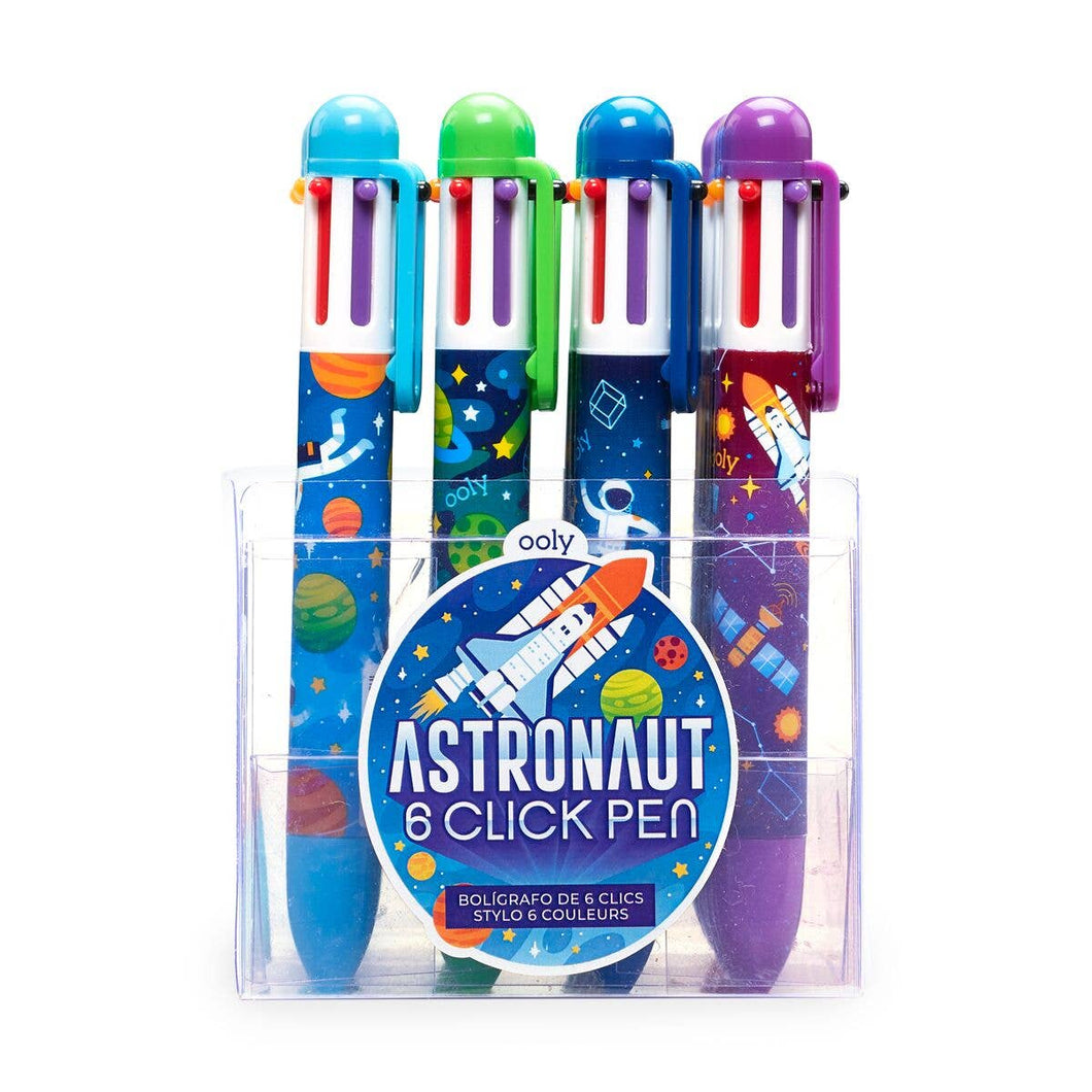6 Color Click Pens - Astronaut