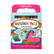 Load image into Gallery viewer, Carry Along Crayons &amp; Coloring Book Kit - Unicorn Pals
