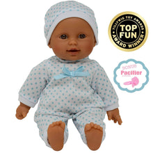 Load image into Gallery viewer, Soft Body Hispanic Newborn 11-inch Baby Doll in Gift Box - Doll Pacifier Included

