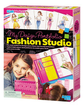 Load image into Gallery viewer, Kidzmaker My Design Portfolio Fashion Studio Kit, Multi
