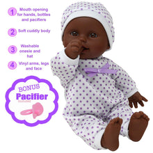 Load image into Gallery viewer, Soft Body African American Newborn 11&#39; Baby Doll in Gift Box - Doll Pacifier Included
