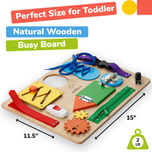 Load image into Gallery viewer, Wooden Sensory Busy Board
