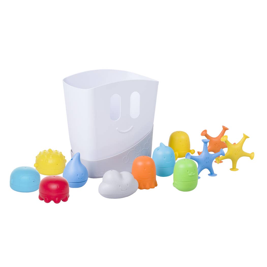 Bath Time Essential Gift Set, Includes Drying Bin & 11 Toys