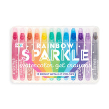 Load image into Gallery viewer, Rainbow Sparkle Metallic Watercolor Gel Crayons
