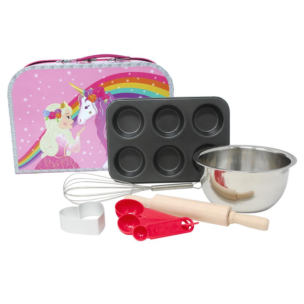 Princess & Unicorn 7 Piece Kids Rainbow Baking Set
