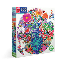 Load image into Gallery viewer, Birds and Flowers 500 Piece Round Puzzle
