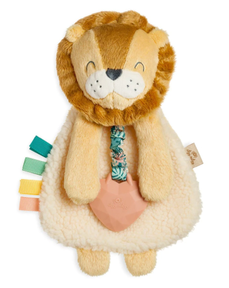 Itzy Lovey™ Lion Plush with Silicone Teether Toy - Buddy the Lion
