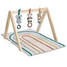 Load image into Gallery viewer, Bitzy Bespoke Ritzy Activity Gym™ Wooden Gym with Toys &amp; Rainbow Mat
