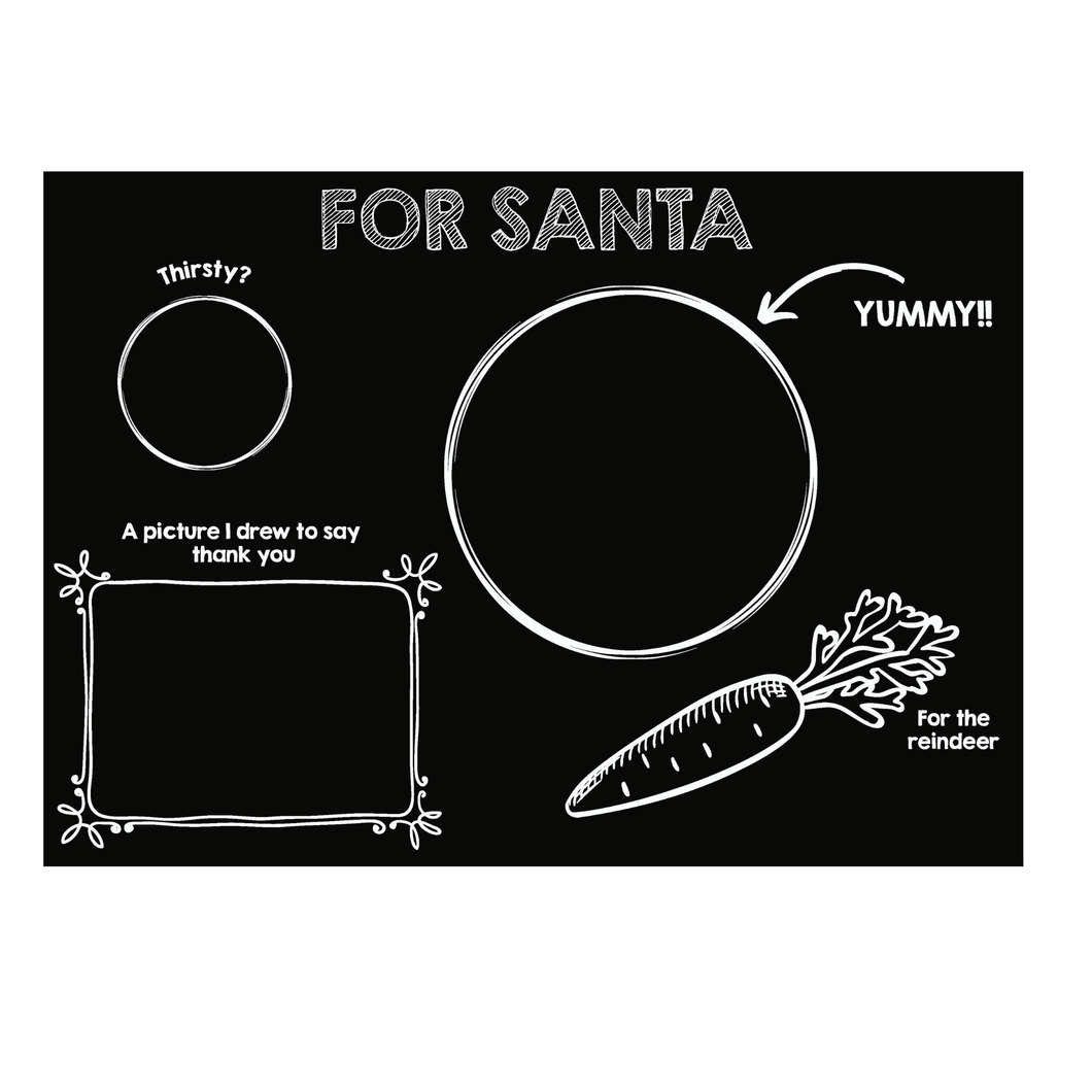 Santa's Cookies Chalkboard Placemat