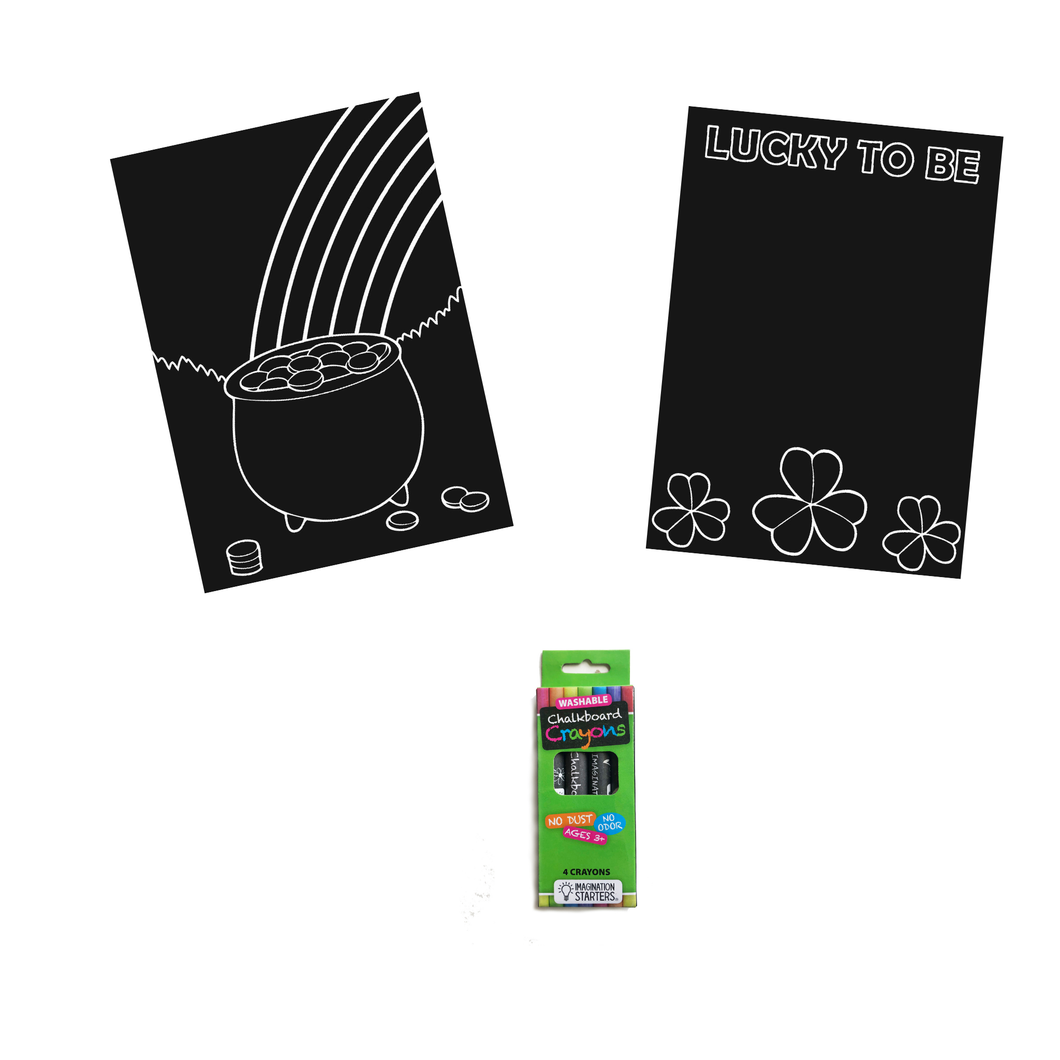 St Patrick's 2022 Minimat Chalkboard Coloring Kit