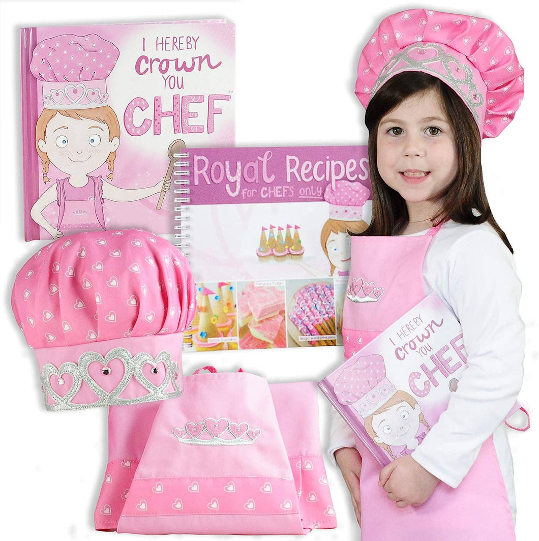 Princess Chef Gift Set w/ Book, Apron, Hat and Cookbook