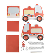 Load image into Gallery viewer, Wooden Fire Truck Walker and Push Toy
