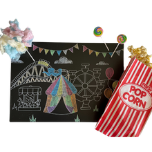 Load image into Gallery viewer, Chalkboard Carnival Placemat  12x17
