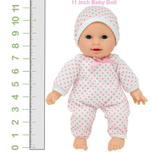 Load image into Gallery viewer, Soft Body Hispanic Newborn 11-inch Baby Doll in Gift Box - Doll Pacifier Included
