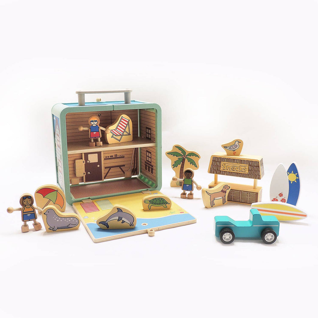 Pretend Play Surf Shack Suitcase with Accessories