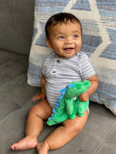 Load image into Gallery viewer, Itzy Friends Itzy Lovey™ Plush with Silicone Teether Toy - James the Dino
