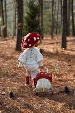 Load image into Gallery viewer, Mushroom Luggy Rattan Red &amp; White
